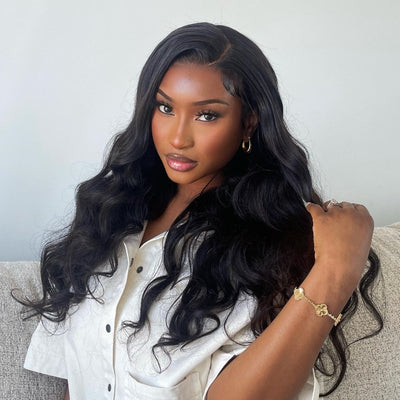 Full Lace Wig Long Body Wave Human Hair Wig