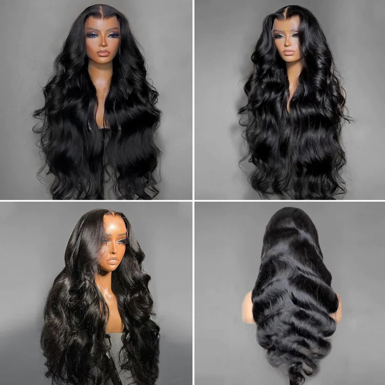 Bleached Knots Body Wave Hair 5x5 HD Lace Wigs Wear Go Glueless Wigs 180% Density