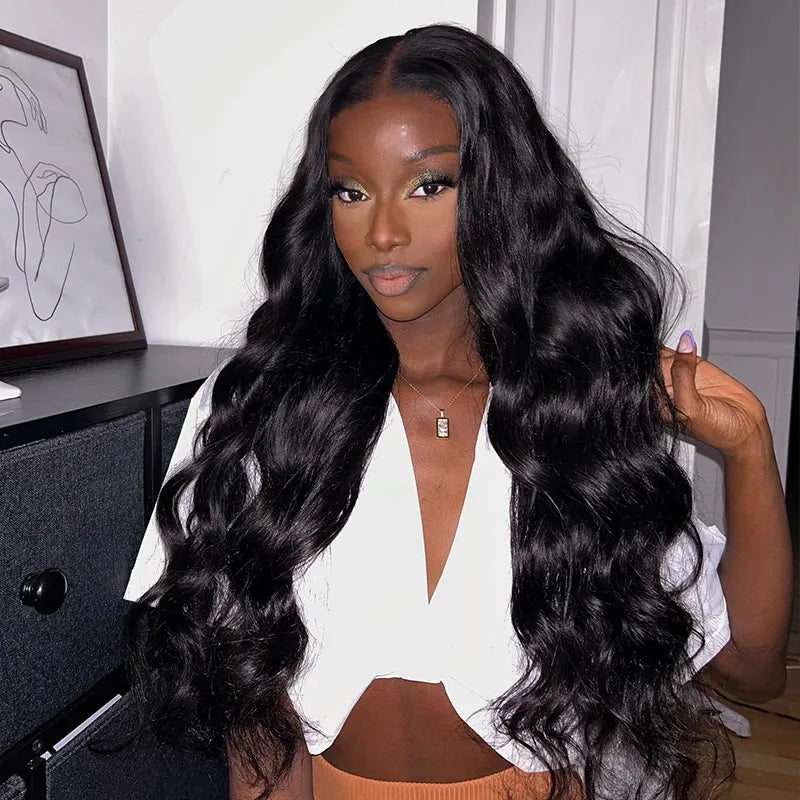 Super Natural Body Wave 13x6 HD Full Frontal Wigs Human Hair 180% Density