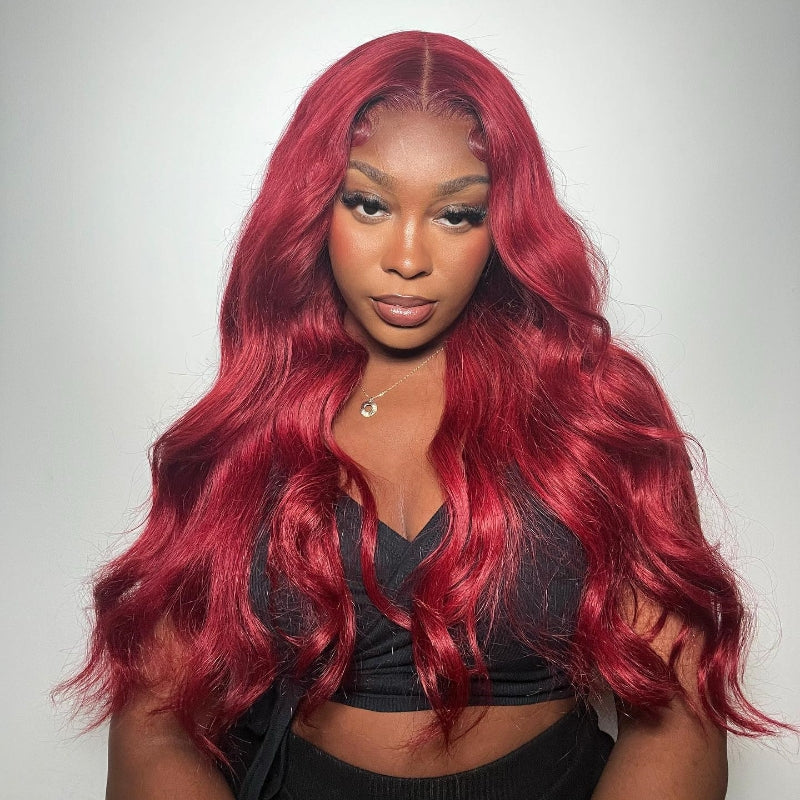 99J Burgundy Body Wave 13x6 Full Frontal Lace Wig