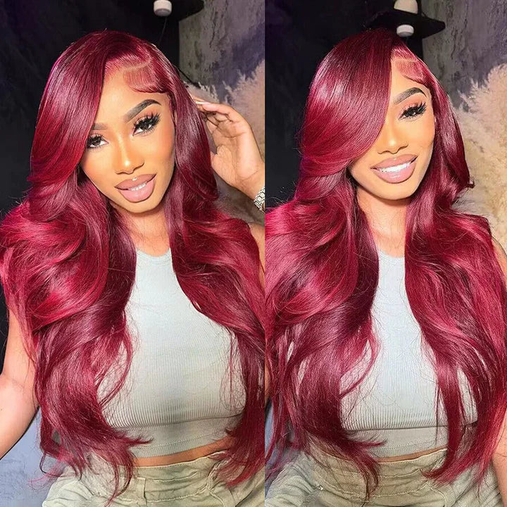 99J Burgundy Body Wave 13x6 Full Frontal Lace Wig