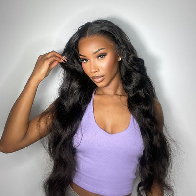 Super Natural Body Wave 13x6 HD Full Frontal Wigs Human Hair 180% Density