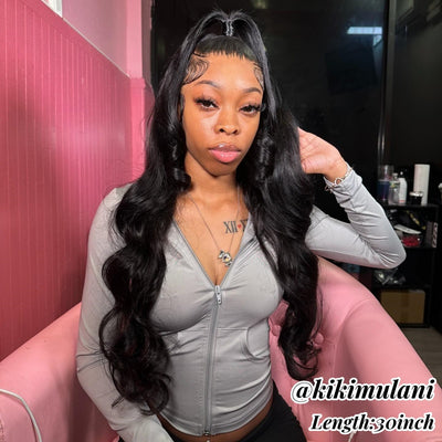 Super Natural Body Wave 13x6 HD Full Frontal Wigs Human Hair 180% Density