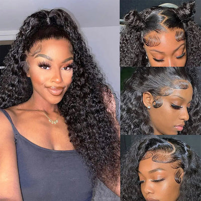 13x4 Lace Front 180% Density Deep Wave Wig