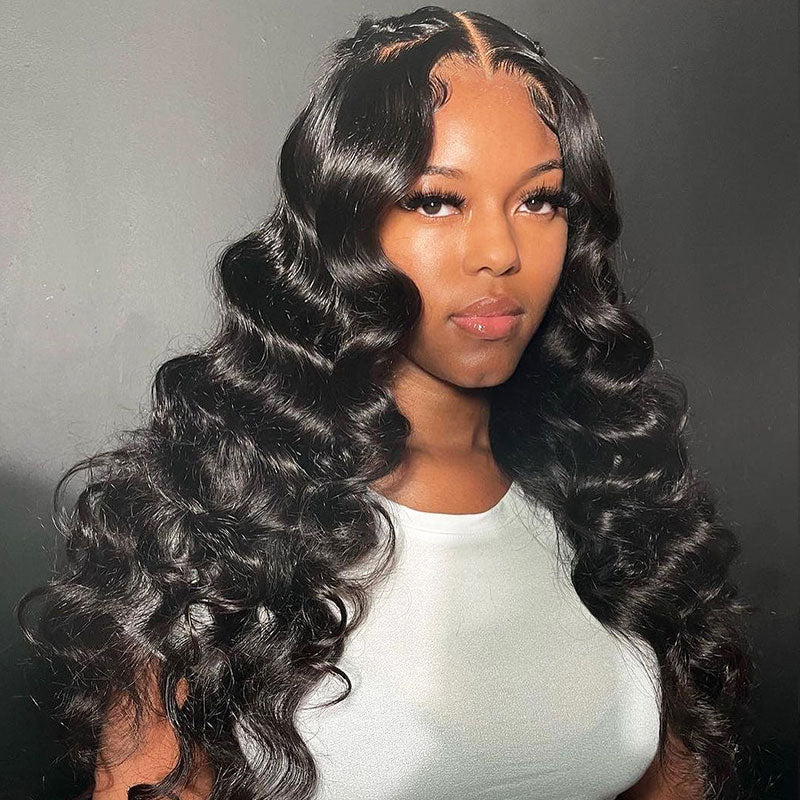 Loose Deep Wave 13x4 Lace Front Deep Parting High Quality Wigs Pre Plucked with Baby Hair