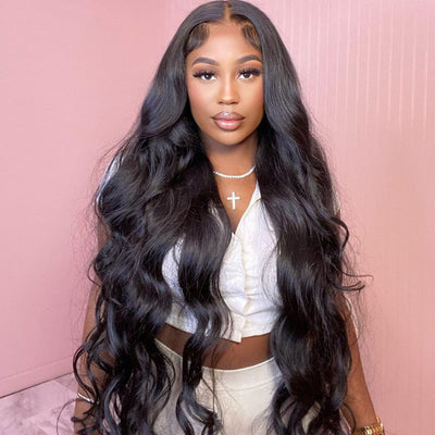 Super Natural Body Wave 13x6 HD Full Frontal Wigs Human Hair 180% Density