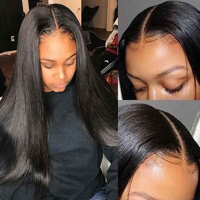 360 HD Lace Frontal Wig Virgin Bone Straight Human Hair Wigs