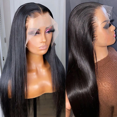 13*6 Lace Front Wig Straight Human Hair Lace Wigs 180% Density