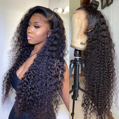 Kinky Curly Human Hair Lace Closure Wigs 4*4 Super Affordable Human Hair Wigs