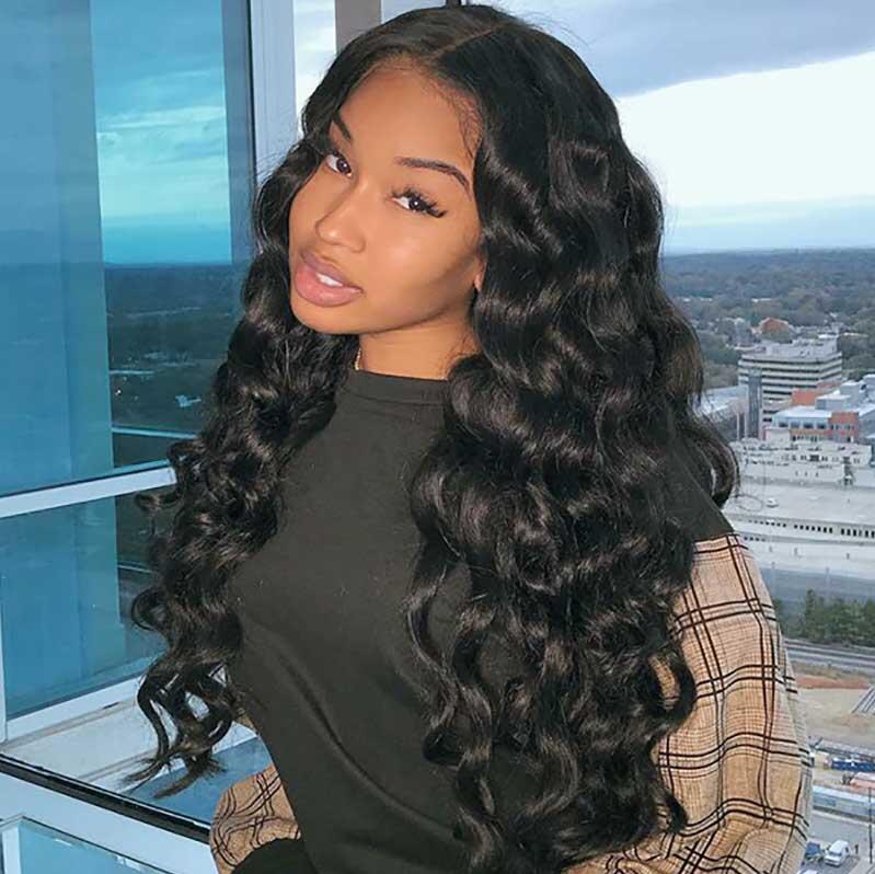 Loose Deep Wave 4x4 Lace Closure Deep Parting High Quality Wigs