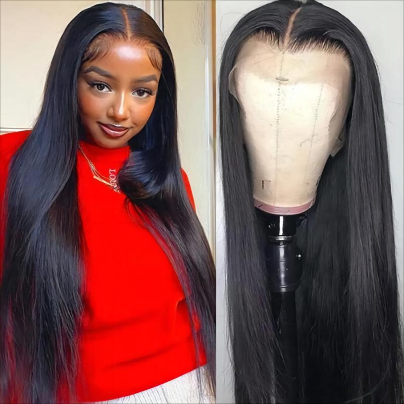 220% Density Undetectable Human Hair Straight 13x4 HD Glueless Lace Frontal Wig