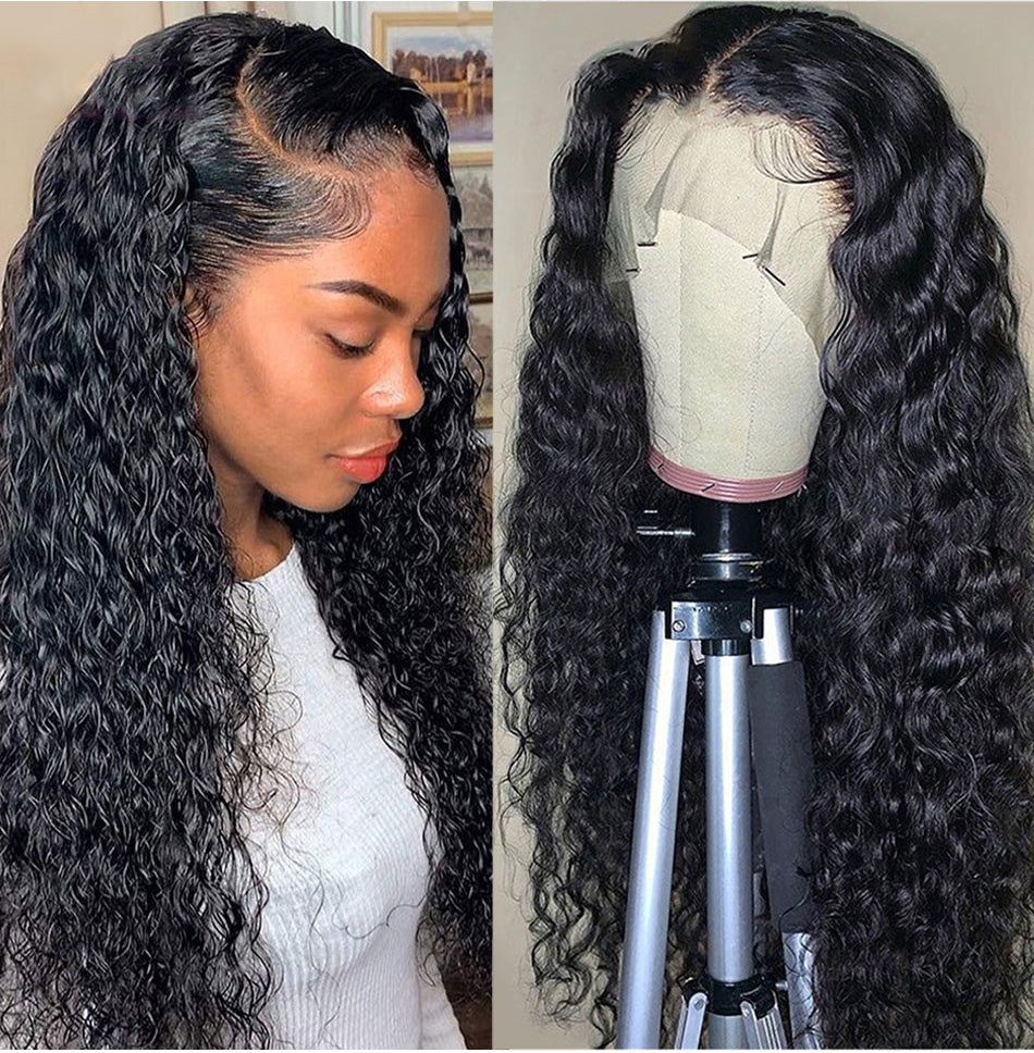 Water Wave 13x4 Lace Frontal Wig Human Hair Wigs