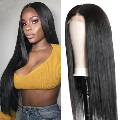 Glueless 5x5 HD Lace Closure Wigs Straight Hair 220% Density