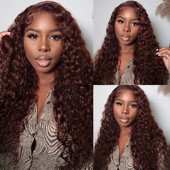 Reddish Brown 3C Curly Hair 13x4 Lace Front Autumn Breeze Wig