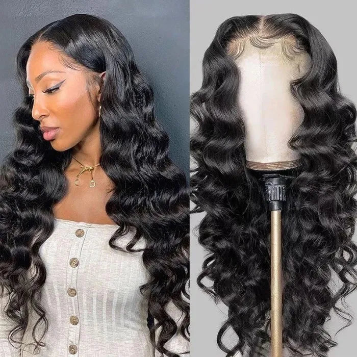 Loose Deep Wave 13x4 Lace Front Deep Parting High Quality Wigs Pre Plucked with Baby Hair