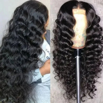 Loose Deep Wave 13x4 Lace Front Deep Parting High Quality Wigs Pre Plucked with Baby Hair