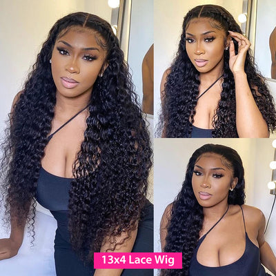 Water Wave 13x4 Lace Frontal Wig Human Hair Wigs