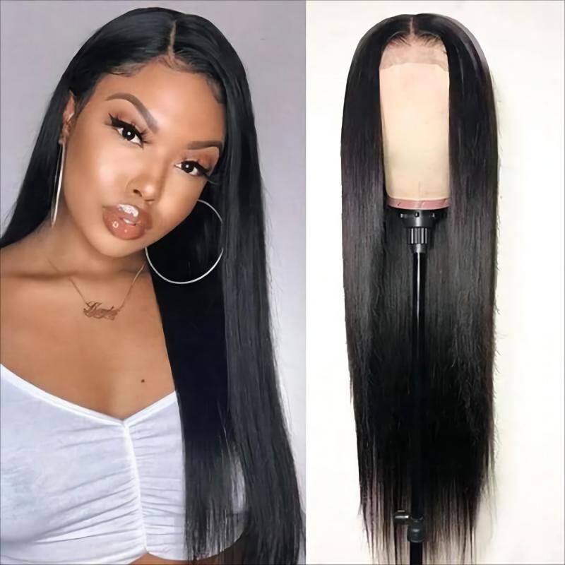 Glueless 5x5 HD Lace Closure Wigs Straight Hair 220% Density