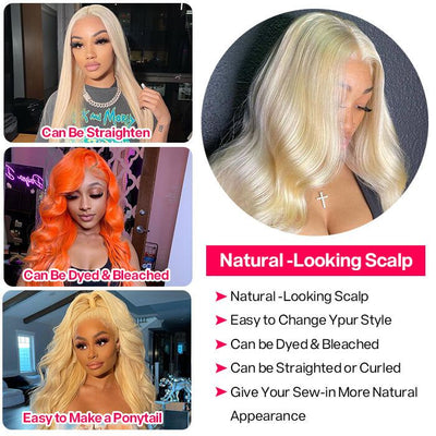 613 Honey Blonde Hair 13x4 Lace Front Wigs Body Wave