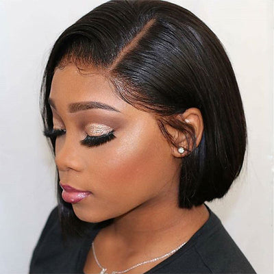 12A Grade Straight Bob Wigs Human Hair 13*4 Lace Front Wig