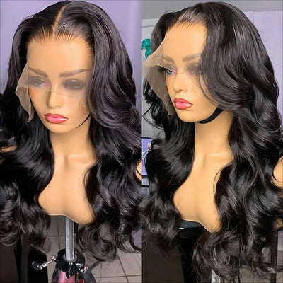 Super Natural Body Wave 13x6 HD Full Frontal Wigs Human Hair 180% Density