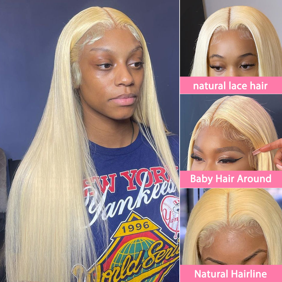 613 Honey Blonde 13x4 Straight Lace Front Wigs