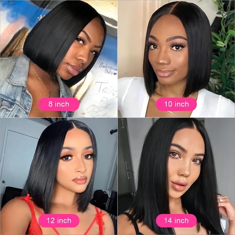 Super Affordable Bob V Part Straight Natural Hairline Wigs