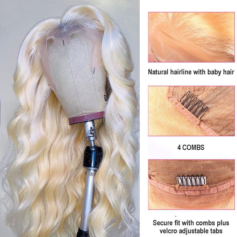 613 Honey Blonde Hair 13x4 Lace Front Wigs Body Wave