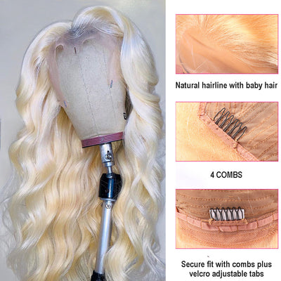 613 Honey Blonde Hair 13x4 Lace Front Wigs Body Wave