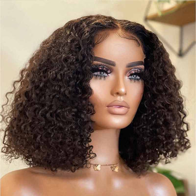 12A Grade Short Bob Wig 13X4 Deep Human Hair Wigs Remy Hair Lace Frontal Wig