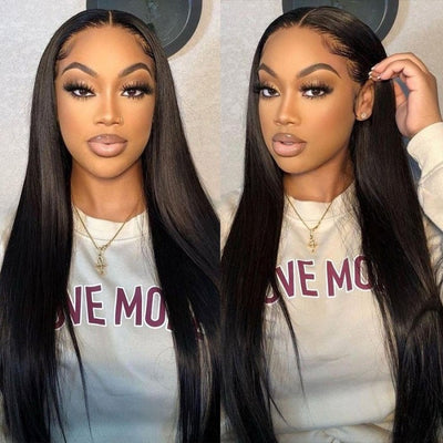 4*4 HD Lace Closure Wigs Straight 10A Brazilian Human Hair