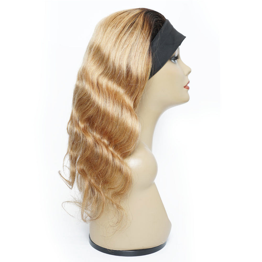 Blonde Ombre Color Headband Wig Body Wave Glueless Wig