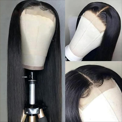 Glueless 5x5 HD Lace Closure Wigs Straight Hair 220% Density