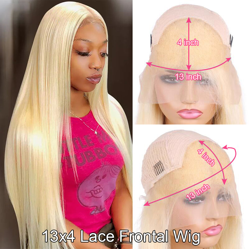 613 Honey Blonde 13x4 Straight Lace Front Wigs