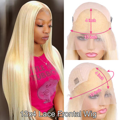 613 Honey Blonde 13x4 Straight Lace Front Wigs