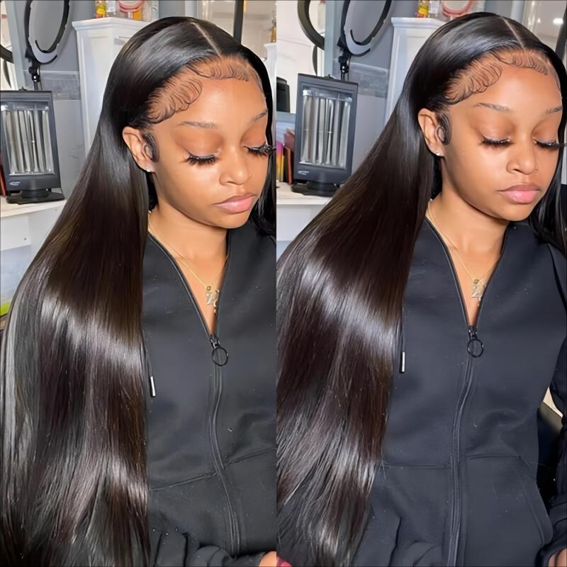 Glueless 5x5 HD Lace Closure Wigs Straight Hair 220% Density