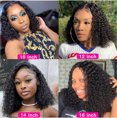 Curly Wave 13x4 Lace Front Human Hair Wigs