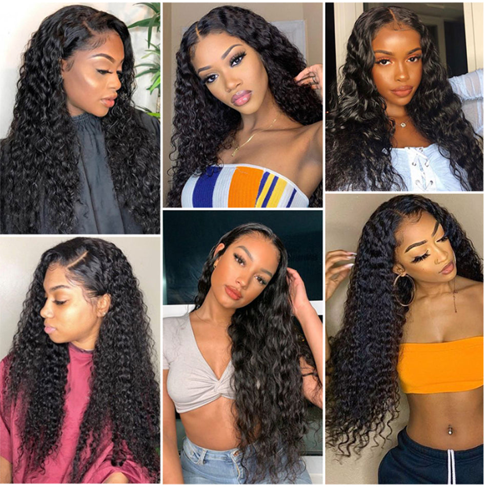 Water Wave 13x4 Lace Frontal Wig Human Hair Wigs