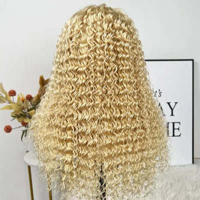 13x4 Undetectable Lace Frontal 613 Blonde Deep Wave Human Hair Wigs