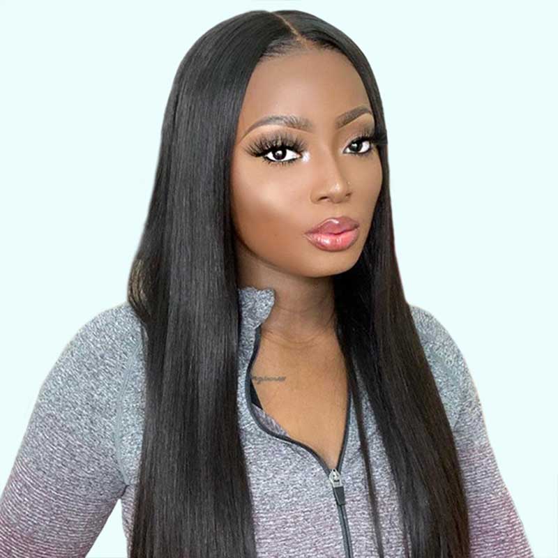 5*5 HD Lace Closure Wigs Pre Plucked Virgin Straight Wigs