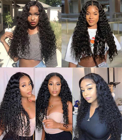 13x4 Lace Front 180% Density Deep Wave Wig