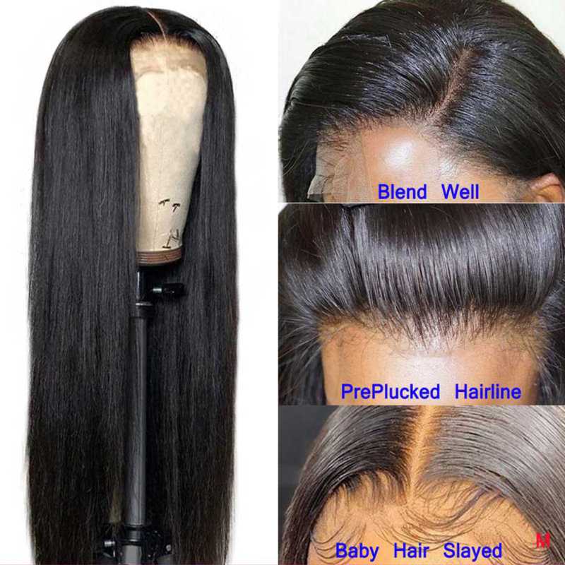 360 HD Lace Frontal Wig Virgin Bone Straight Human Hair Wigs