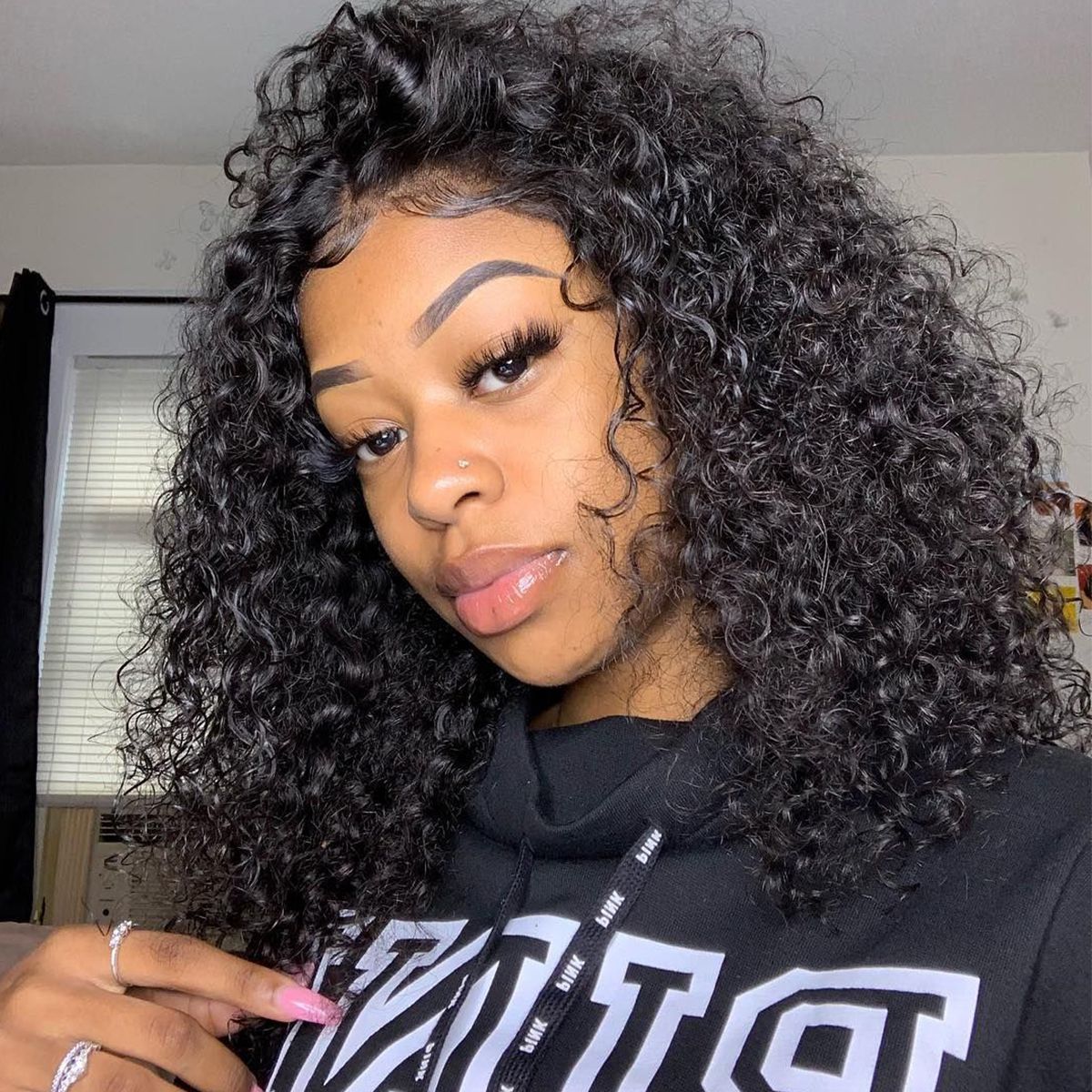 Brazilian Virgin Curly Wave Bob Wig 13*4 Lace Front Wigs