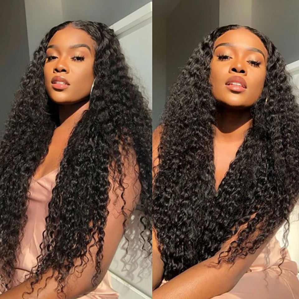 Water Wave  4x4 Lace Closure Wig With Undetectable Realistic Hairline