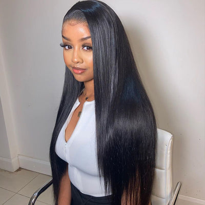 5*5 HD Lace Closure Wigs Pre Plucked Virgin Straight Wigs