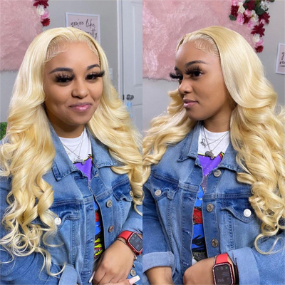 Body Wave 613 Blonde 360 Lace Front Human Hair Wig Brazilian Wigs For Women