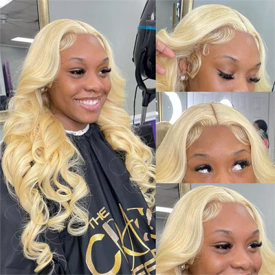 Body Wave 613 Blonde 360 Lace Front Human Hair Wig Brazilian Wigs For Women