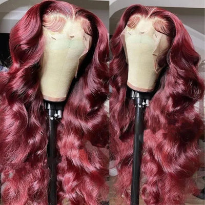 99J Burgundy Body Wave 13x6 Full Frontal Lace Wig