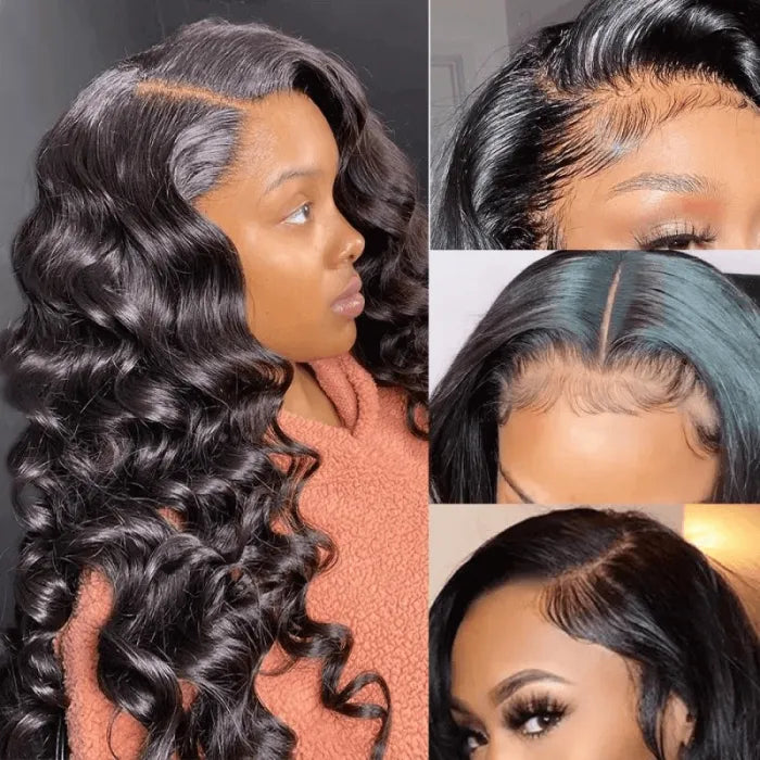 Loose Deep Wave 13x4 Lace Front Deep Parting High Quality Wigs Pre Plucked with Baby Hair