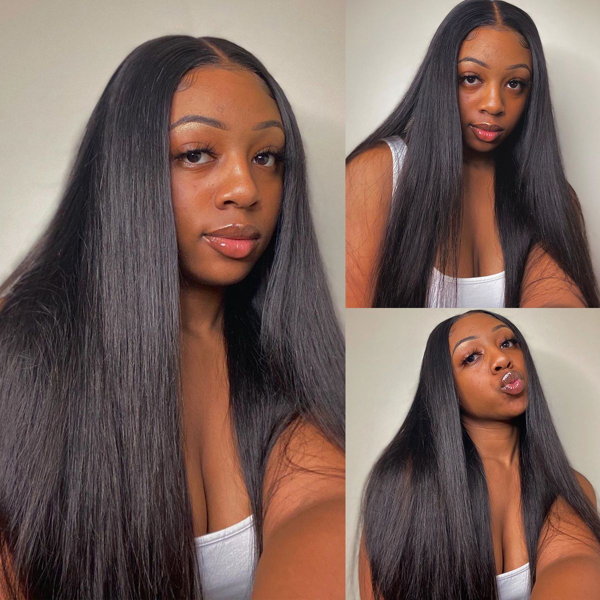 5*5 HD Lace Closure Wigs Pre Plucked Virgin Straight Wigs